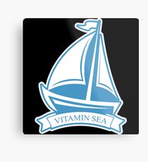 Sailing sailboat gift sailor ship lake yacht Metal Print