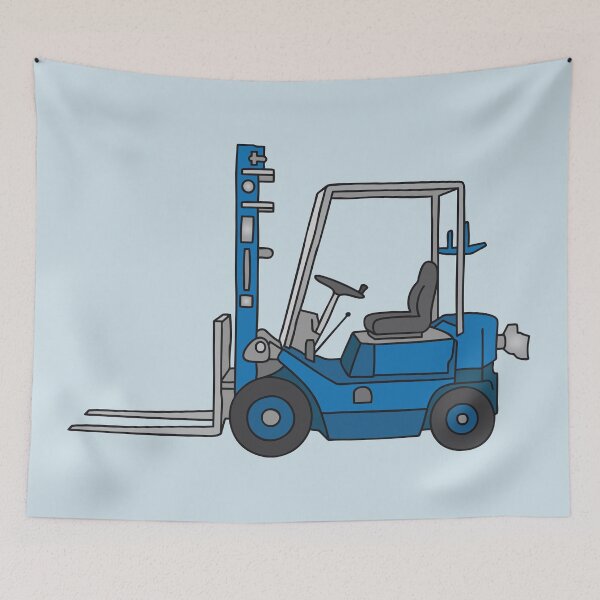 Item preview, Blue fork-lift truck designed and sold by Berlin-T-Shirt.