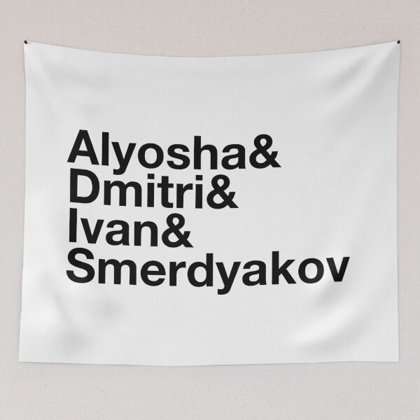 Item preview, Dostoevsky The Brothers Karamazov Character List: Alyosha & Dmitri & Ivan & Smerdyakov designed and sold by kierkegaard.