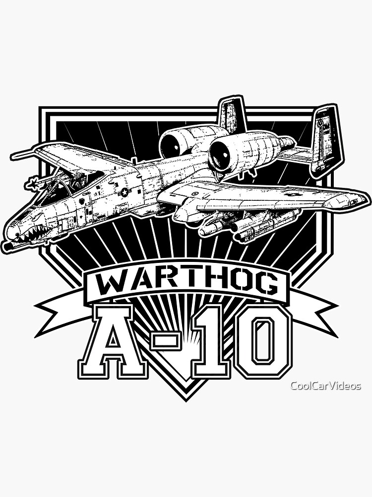 "A10 Warthog" Sticker for Sale by CoolCarVideos Redbubble