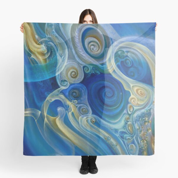 Blue Spiral Scarf