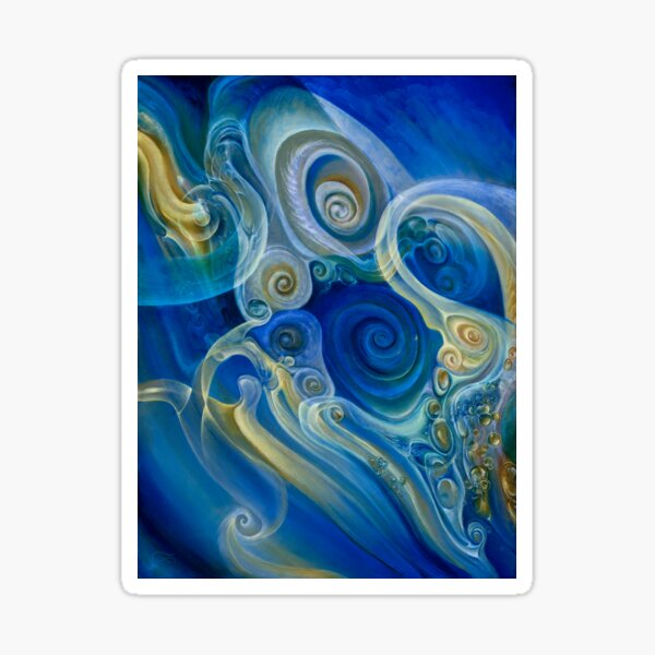 Blue Spiral Sticker