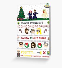 The X-Files Christmas - Santa is Out There Greeting Card