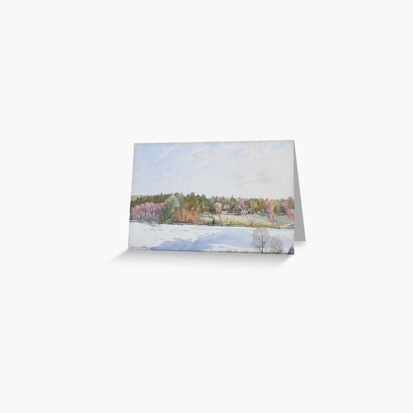 snow on the lake Greeting Card