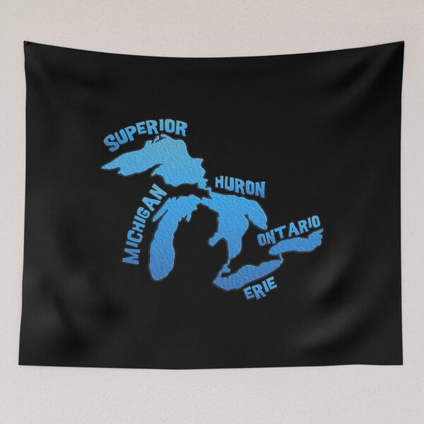 Item preview, Great Lakes Outline of all 5 Lakes designed and sold by gorff.