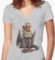 How to train your dragon ! Women's Fitted V-Neck T-Shirt