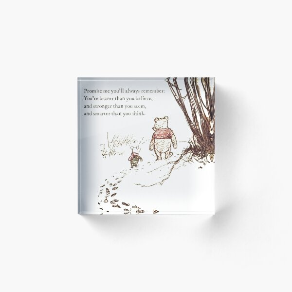 You are BRAVE (transparent background) Acrylic Block