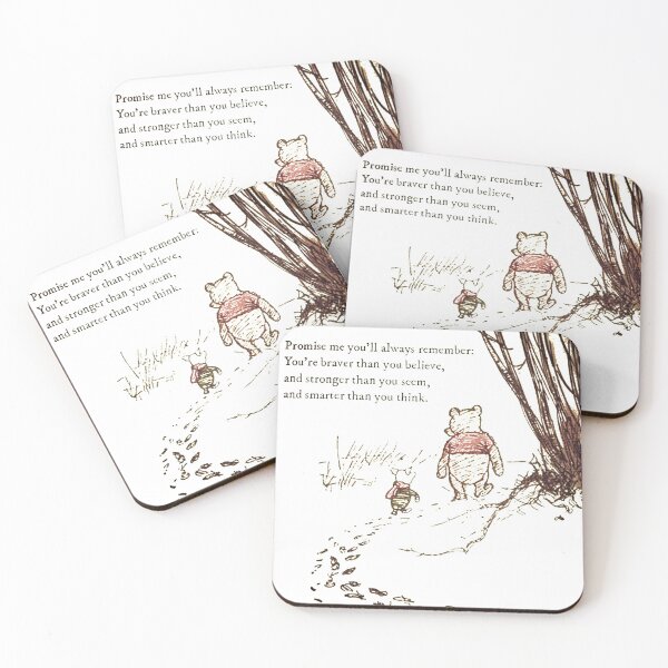 You are BRAVE (transparent background) Coasters (Set of 4)