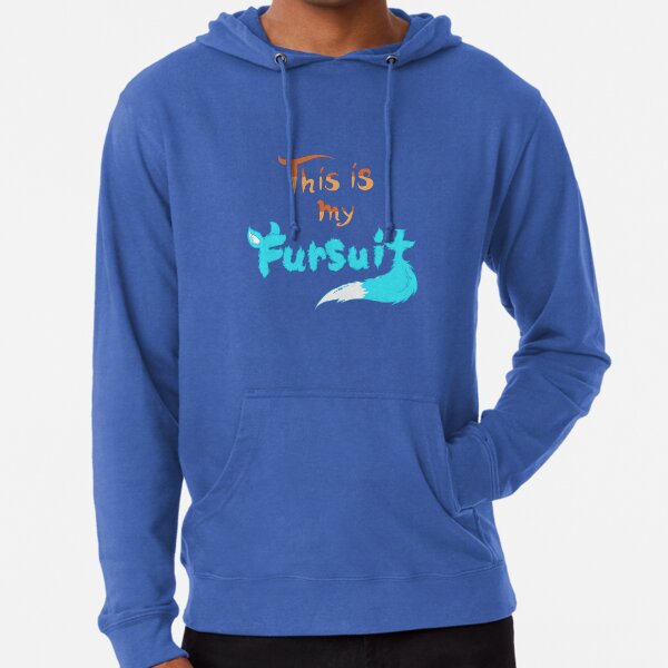 blue furry hoodie