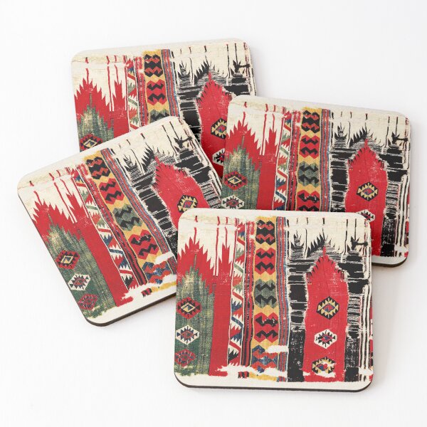 Item preview, Aksaray Antique Turkish Cappadocian Kilim Rug Fragment Print designed and sold by Vicky Brago-Mitchell®.