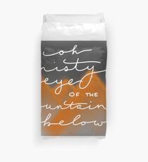 oh misty eye of the mountain below Duvet Cover