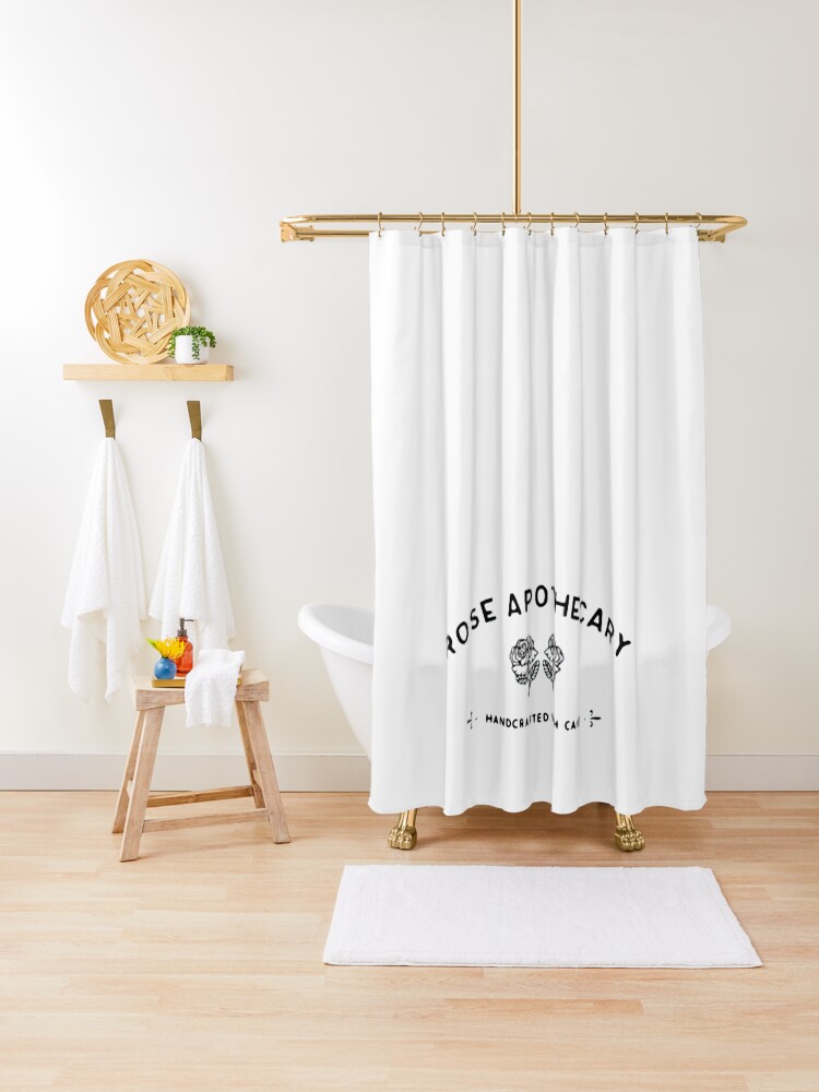 Rose Apothecary Logo Shower Curtain By Debidero Redbubble