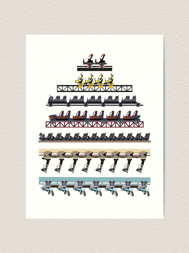 Alternate view of Alton Towers Coaster Trains Design Art Print
