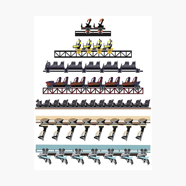Alton Towers Coaster Trains Design Photographic Print