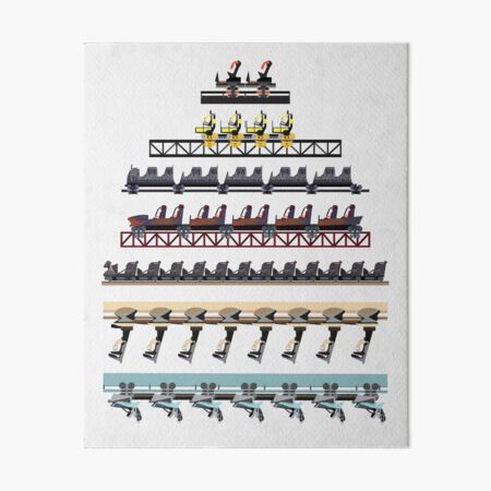 Alton Towers Coaster Trains Design Art Board Print