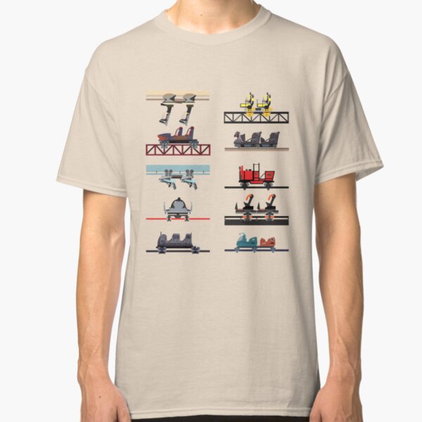 Alton Towers Coaster Cars Design Classic T-Shirt