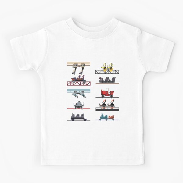 Alton Towers Coaster Cars Design Kids T-Shirt