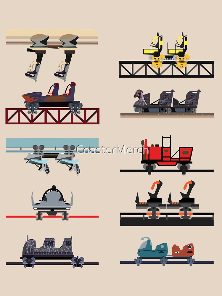 Alton Towers Coaster Cars Design by CoasterMerch