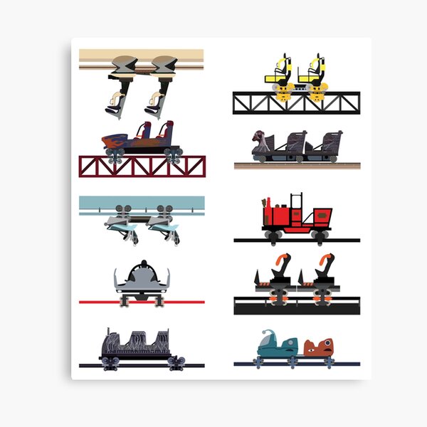 Alton Towers Coaster Cars Design Canvas Print