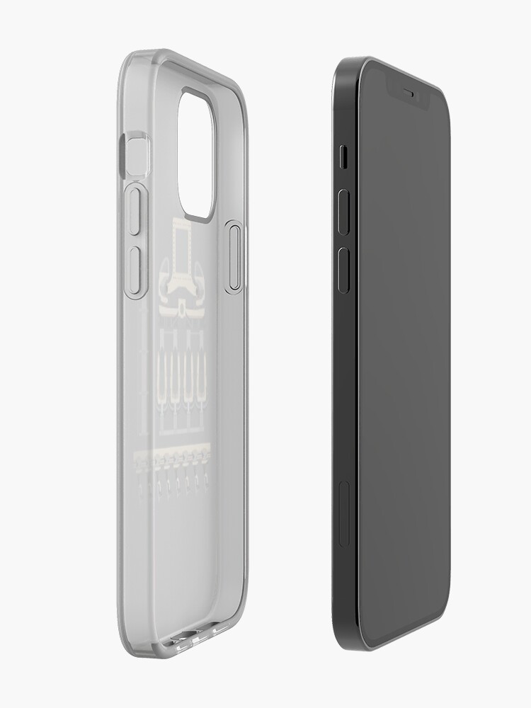 Alternate view of Nemesis Rollercoaster Alton Towers Blueprint Design iPhone Case & Cover