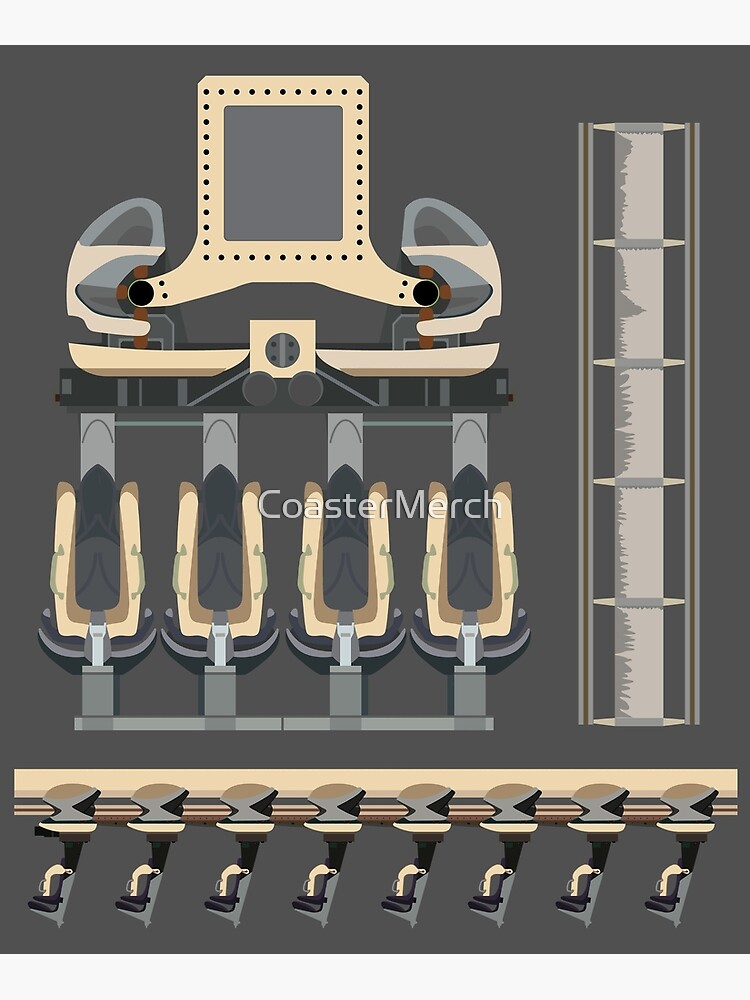 Nemesis Rollercoaster Alton Towers Blueprint Design by CoasterMerch