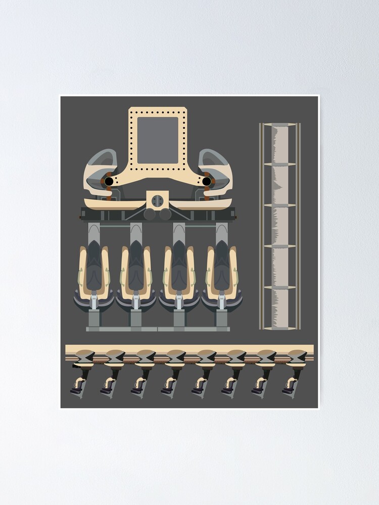 Alternate view of Nemesis Rollercoaster Alton Towers Blueprint Design Poster