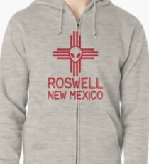 Roswell New Mexico Zipped Hoodie
