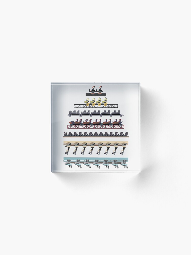 Alternate view of Alton Towers Coaster Trains Design Acrylic Block