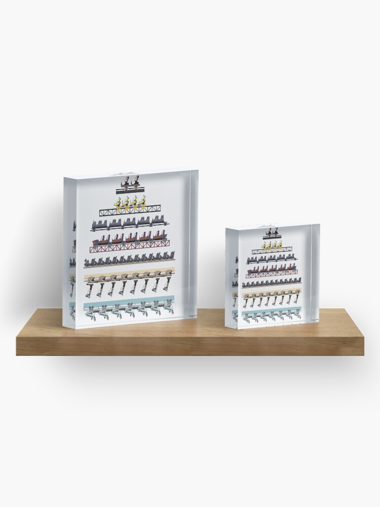 Alternate view of Alton Towers Coaster Trains Design Acrylic Block