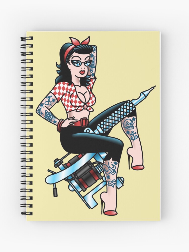 Pinup pin up pin-up  girls with a dog draw a target sticker decal 4" x 4"