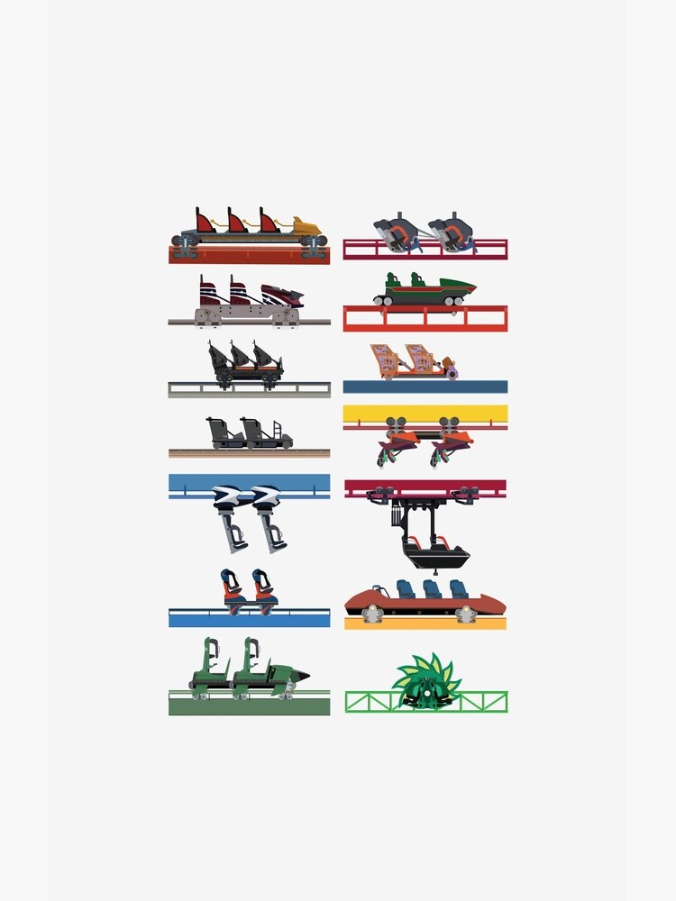 Six Flags Magic Mountain Coaster Cars Design by CoasterMerch