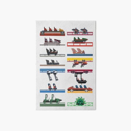 Six Flags Magic Mountain Coaster Cars Design Art Board Print