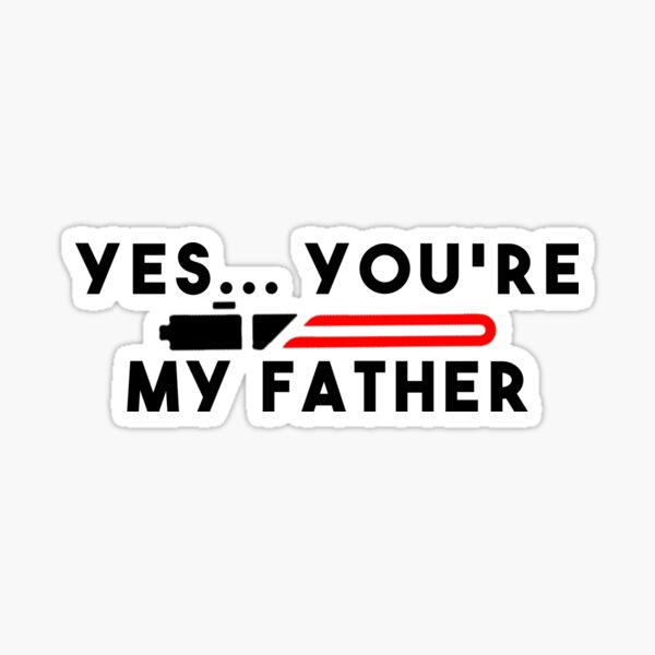 Vista previa del artículo con la obra «Si ... eres mi padre», diseñado y vendido por Designr.