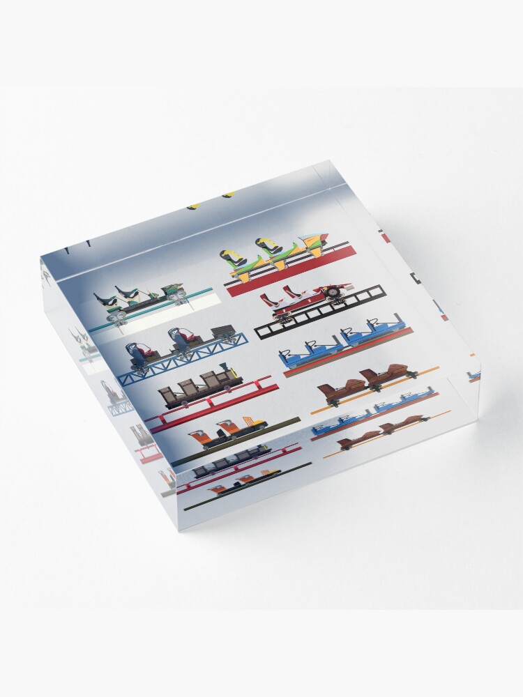 Alternate view of PortAventura Coaster Cars Design - Ferrari Land and Port Aventura Acrylic Block