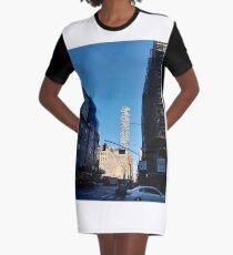 New York City, Manhattan, New York, downtown, #NeeYorkCity, #Manhattan, #NeeYork, #downtown, #buildings, #streets, #avenues, #skyscrapers, #cars, #pedestrians Graphic T-Shirt Dress