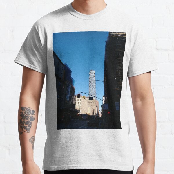 New York City, Manhattan, New York, downtown, #NeeYorkCity, #Manhattan, #NeeYork, #downtown, #buildings, #streets, #avenues, #skyscrapers, #cars, #pedestrians Classic T-Shirt