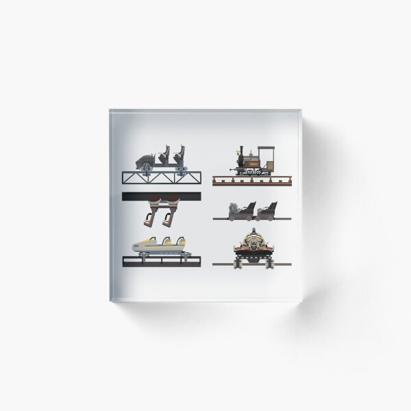 Phantasialand Coaster Cars Design Acrylic Block