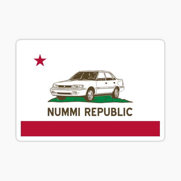 NUMMI Republic - State of Sedan Sticker