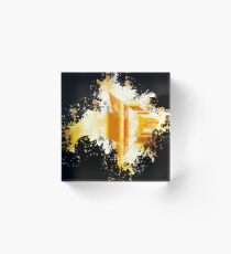 Arrow pointer direction watercolor painted Acrylic Block