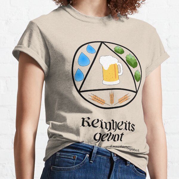 German Beer Purity Law Reinheitsgebot Circle Design for Light Classic T-Shirt