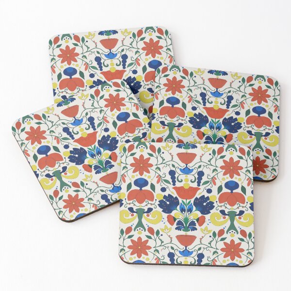 Item preview, Pequeñas flores de azulejos designed and sold by FickleMuse.