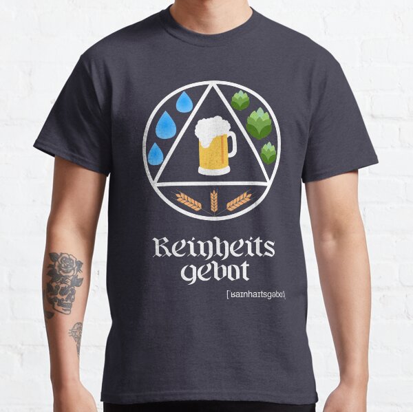 German Beer Purity Law Reinheitsgebot Circle Design Classic T-Shirt