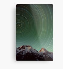 Star Trail, Inylchek Glacier, Kyrgyzstan Metal Print