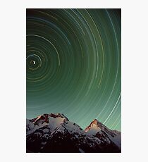Star Trail, Inylchek Glacier, Kyrgyzstan Photographic Print