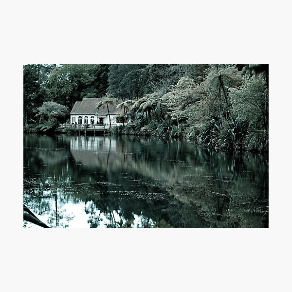 Item preview, Peaceful lake with an old hut designed and sold by yurix.