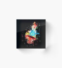 Birthday cape cute watercolor painted Acrylic Block