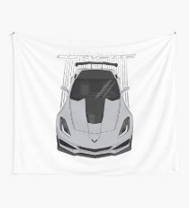 Corvette C7 ZR1 - Silver Wall Tapestry