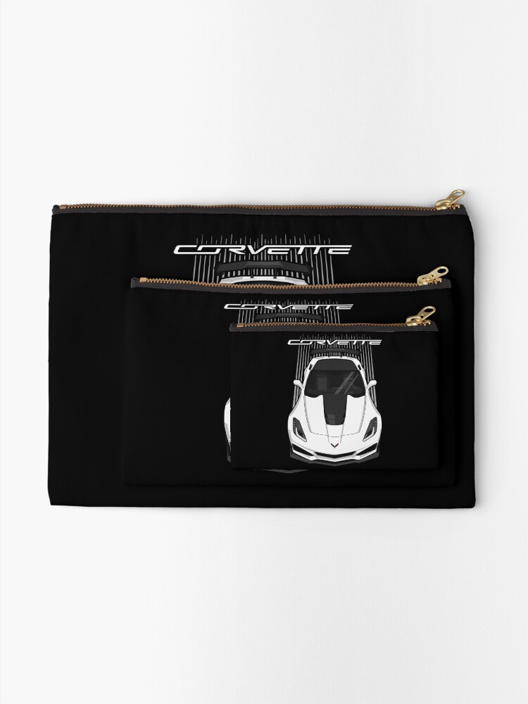 Alternate view of Corvette C7 ZR1 - White Zipper Pouch