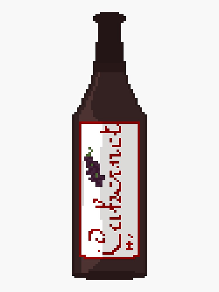 "Wine Bottle" Sticker for Sale by PixelCron Redbubble