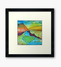 Powder River (green) Framed Print